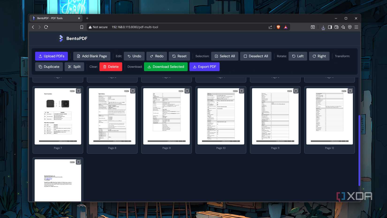 Manipular un archivo PDF a través de BentoPDF