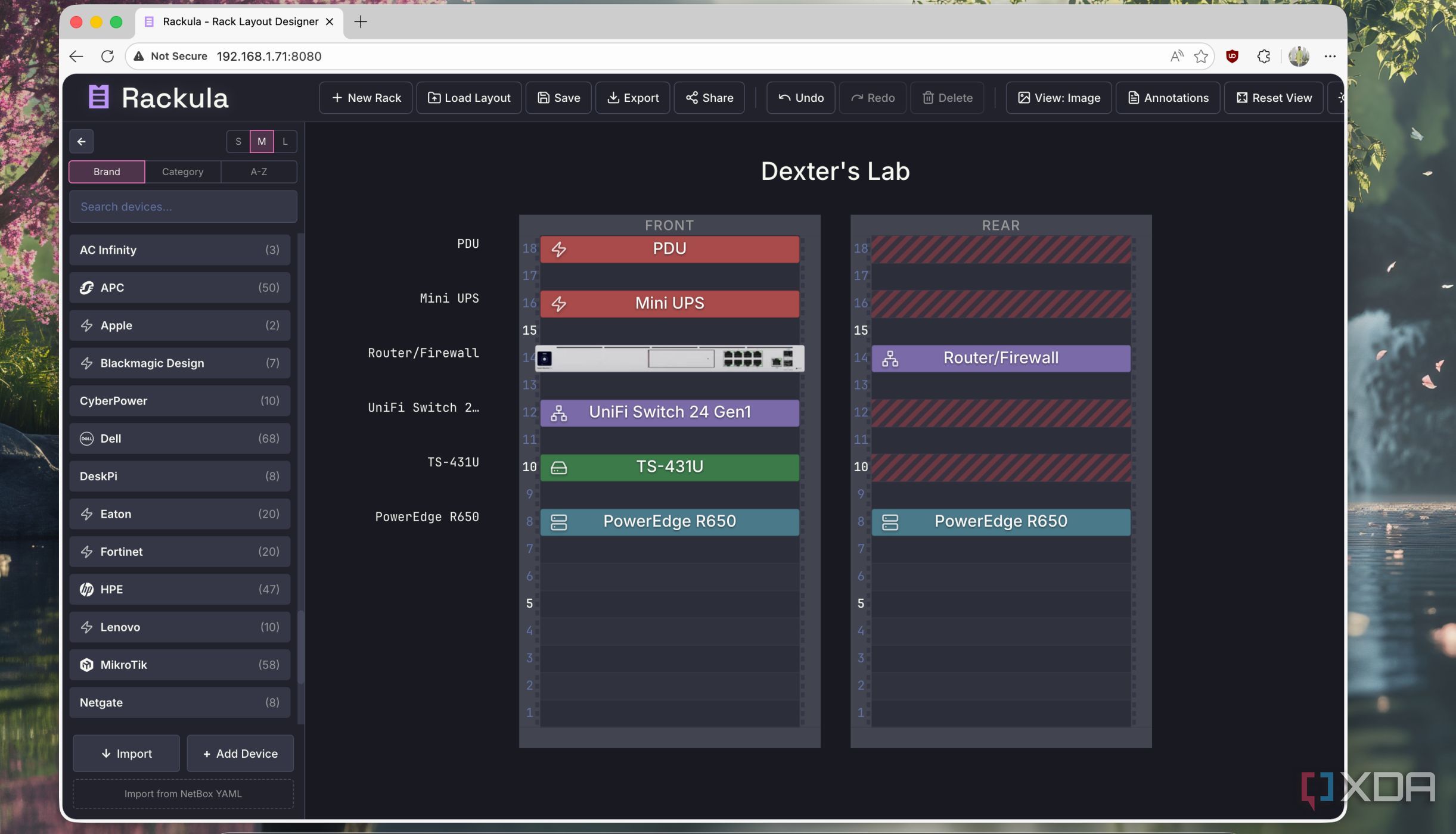This nifty tool helps me design racks for my home lab