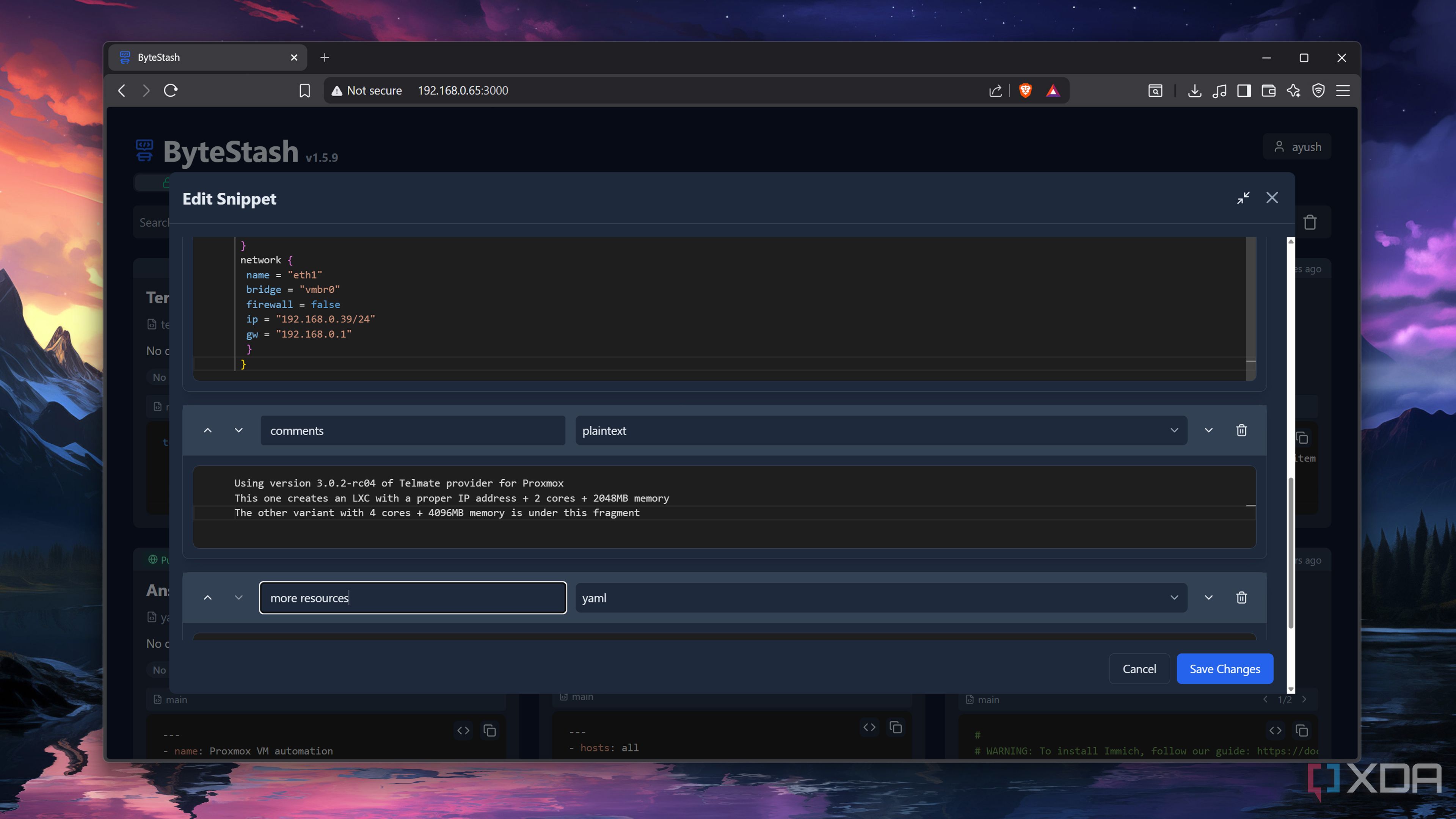 ByteStash is a self-hosted GitHub Gist alternative that lets you share ...