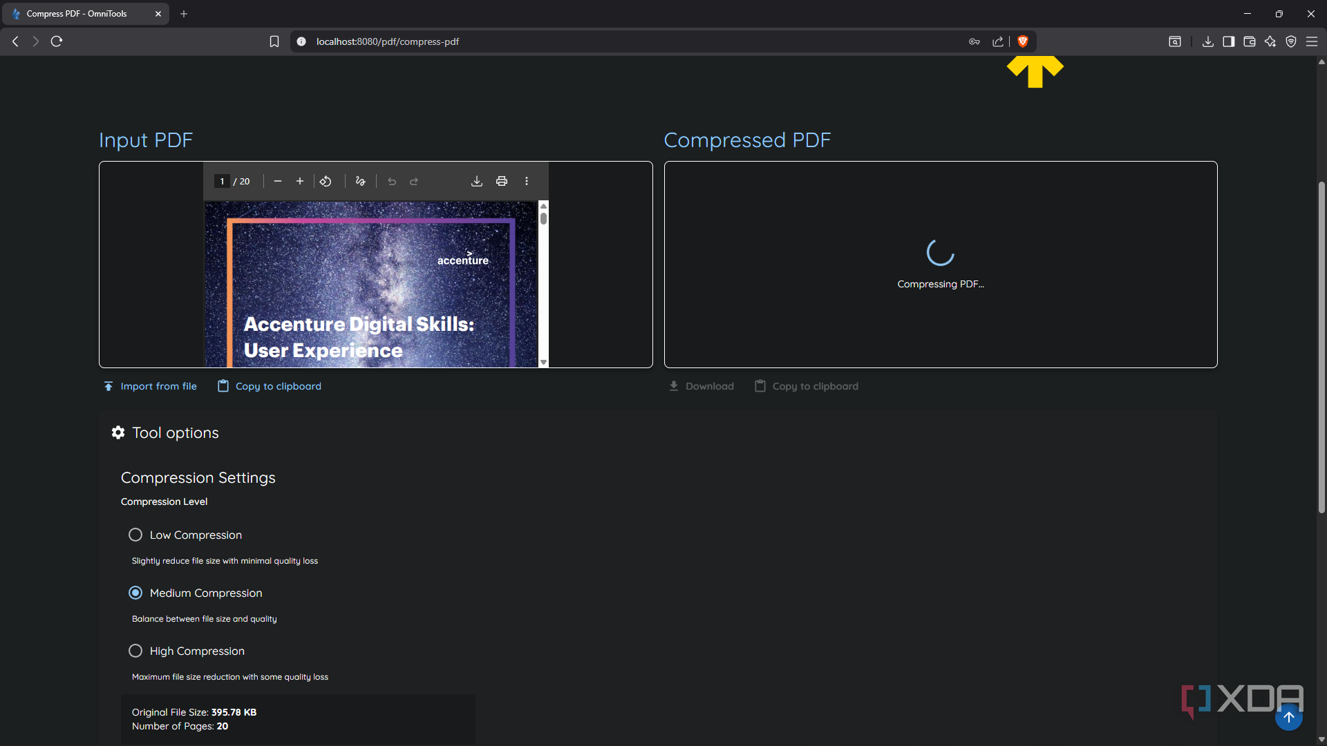 Рабочая область векторного редактора Excalidraw