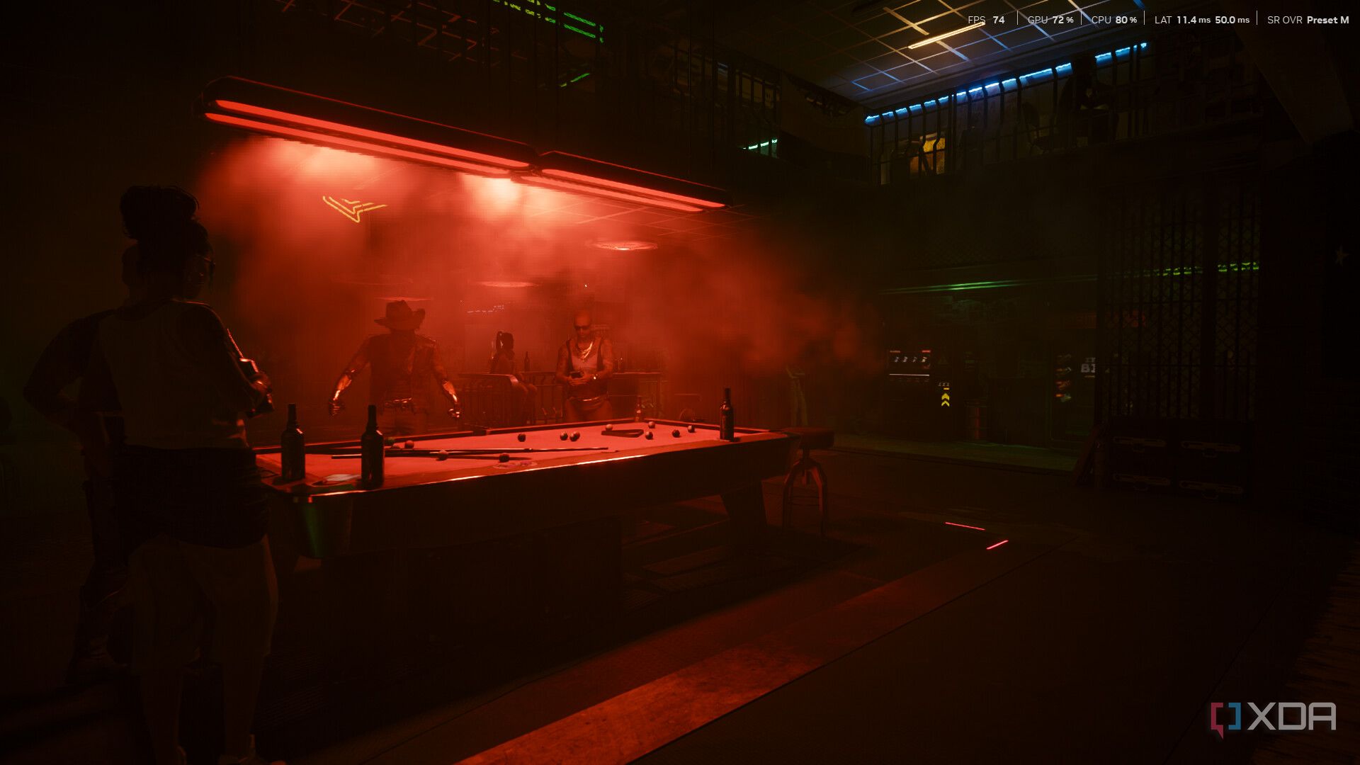 Cyberpunk 2077 running DLSS Preset M. 