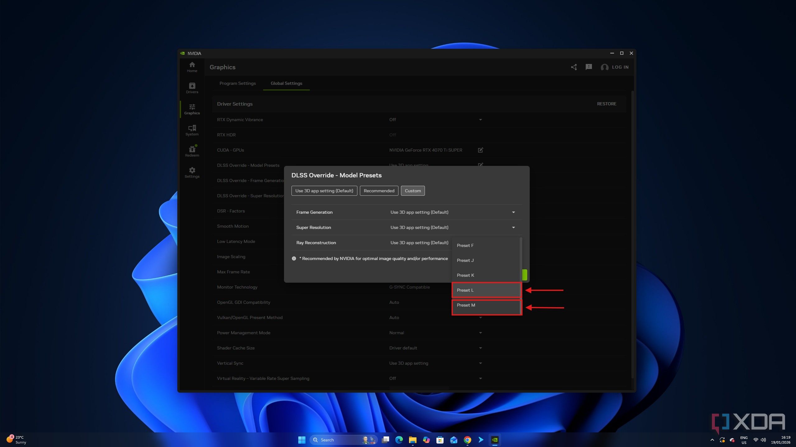 A screenshot from the Nvidia App.
