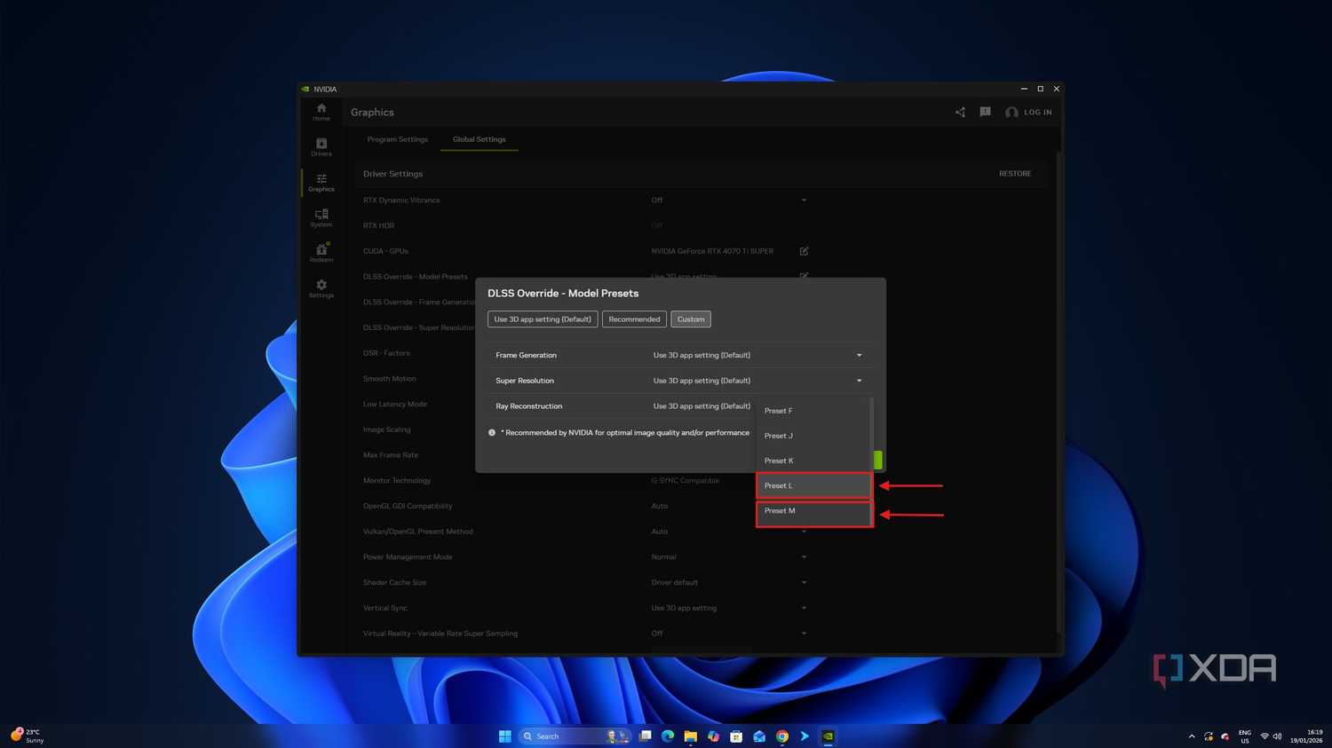 A screenshot from the Nvidia App.