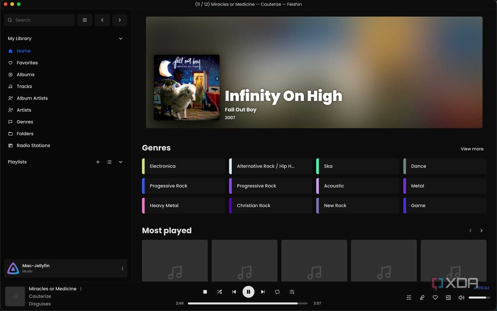 Feishin's mini-player
