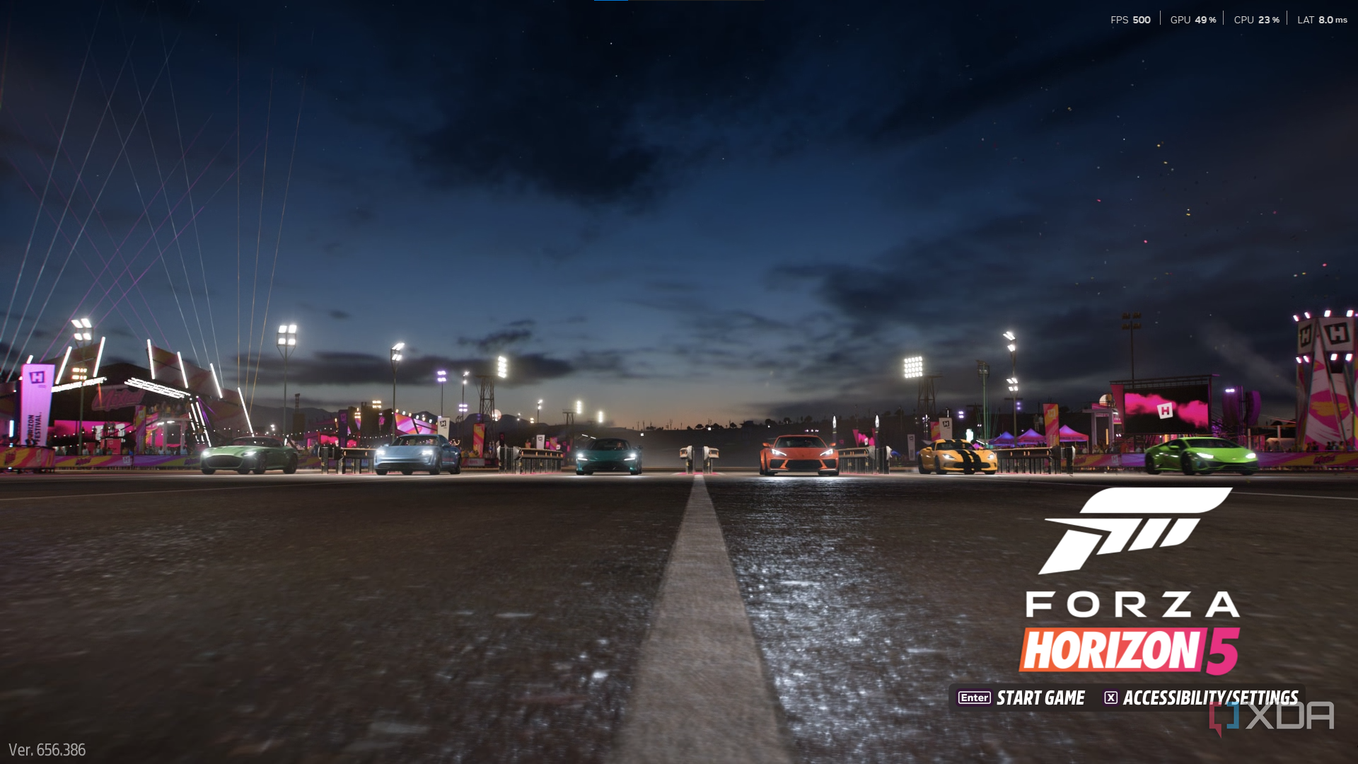 A still from Forza Horizon 5 home screen.