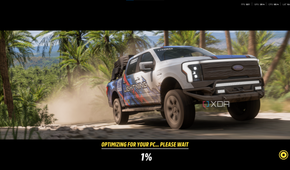 A still from Forza Horizon 5 optimization screen.