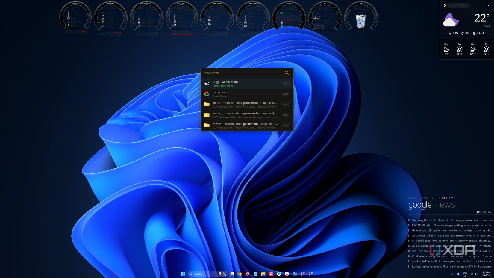 Activar el modo de juego en Flow Launcher en Windows 11