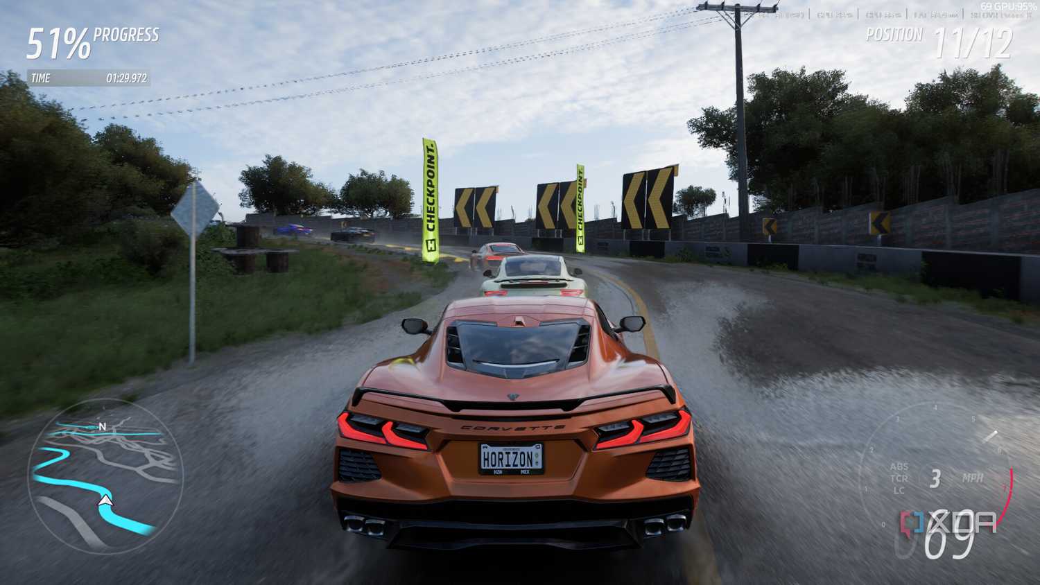 Forza Horizon 5 running DLSS Preset K.