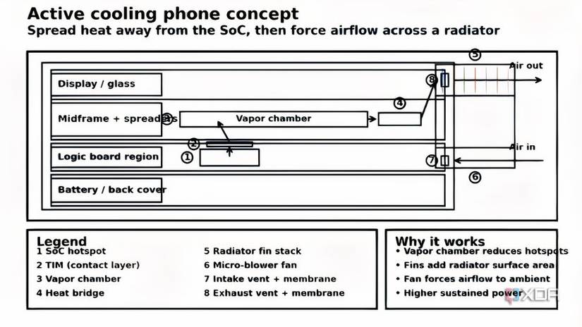 Smartphone thermal throttling diagram charging