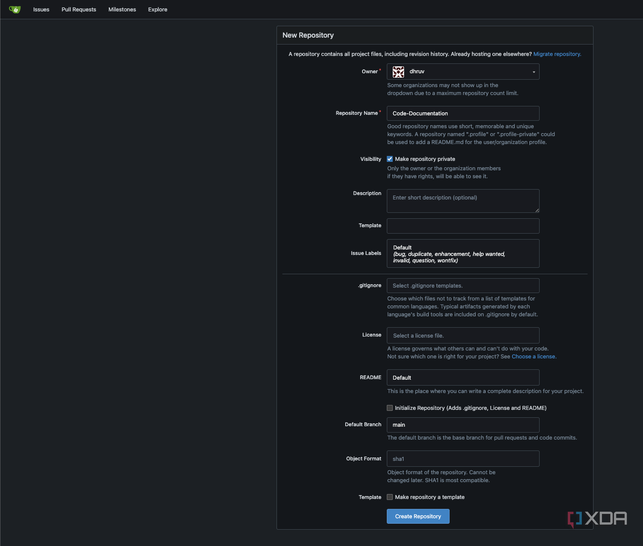 Gitea runs a complete GitHub alternative on my Raspberry Pi