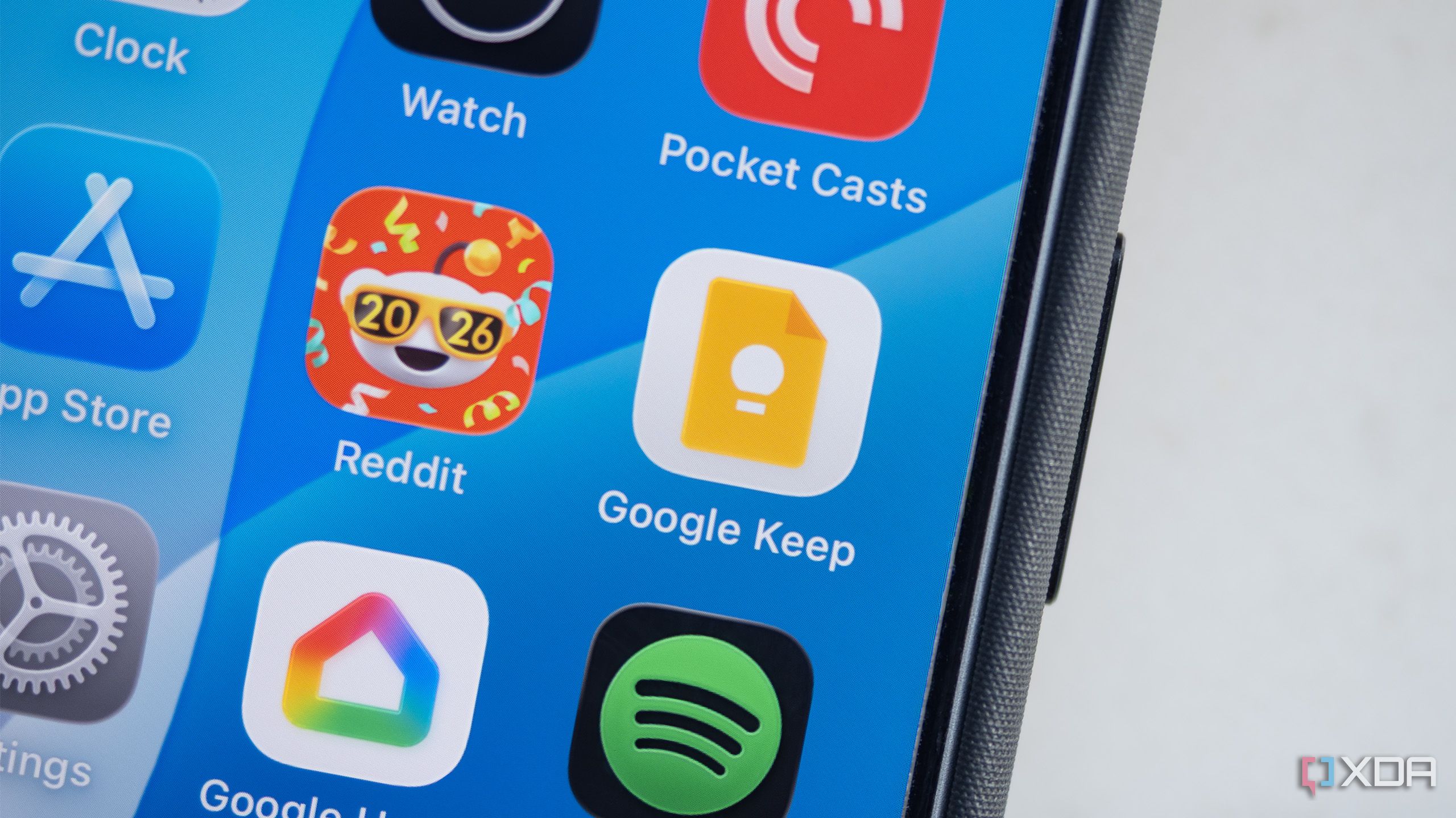 The Google Keep app on an iPhone 17 Pro 