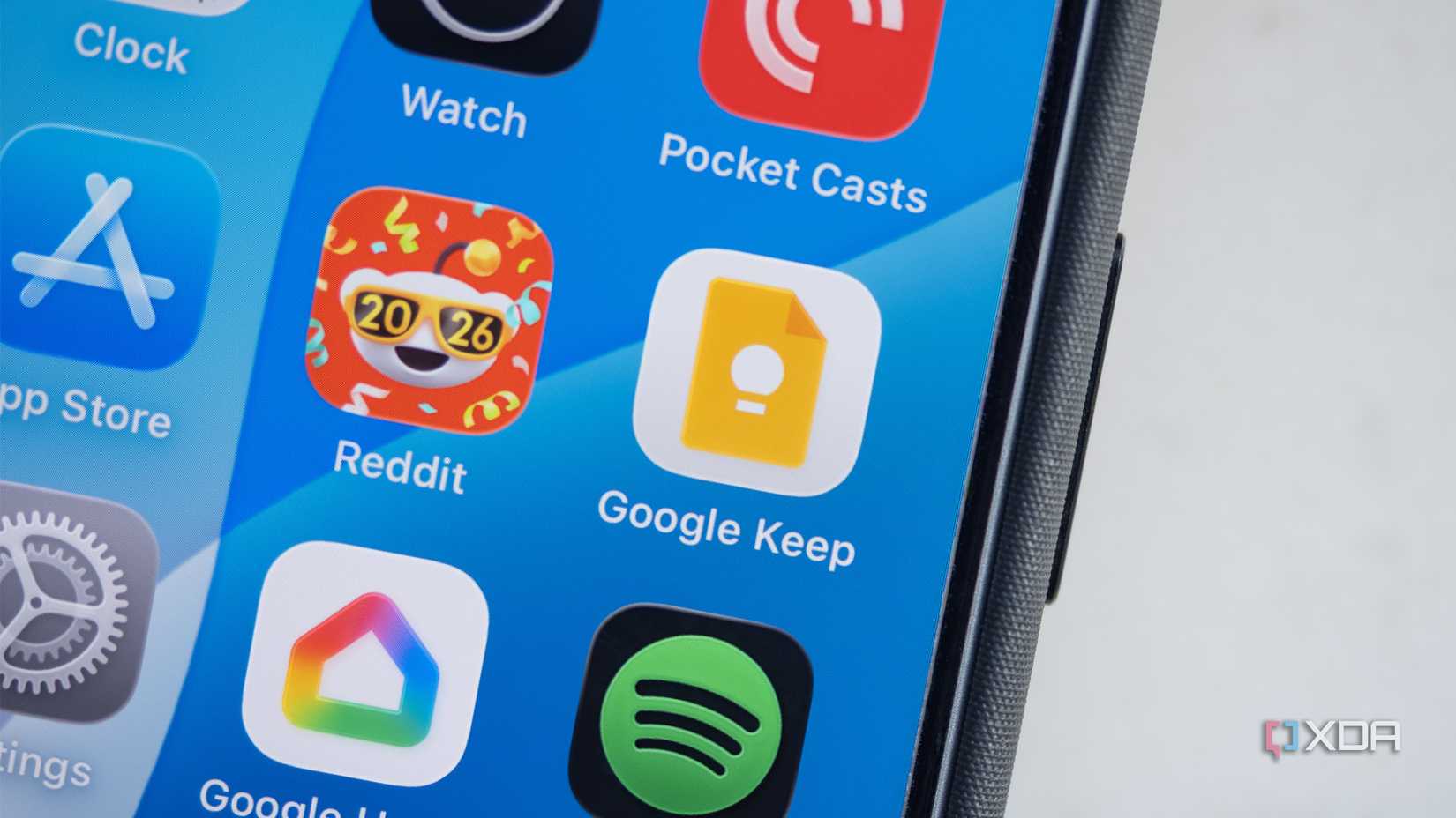The Google Keep app on an iPhone 17 Pro 