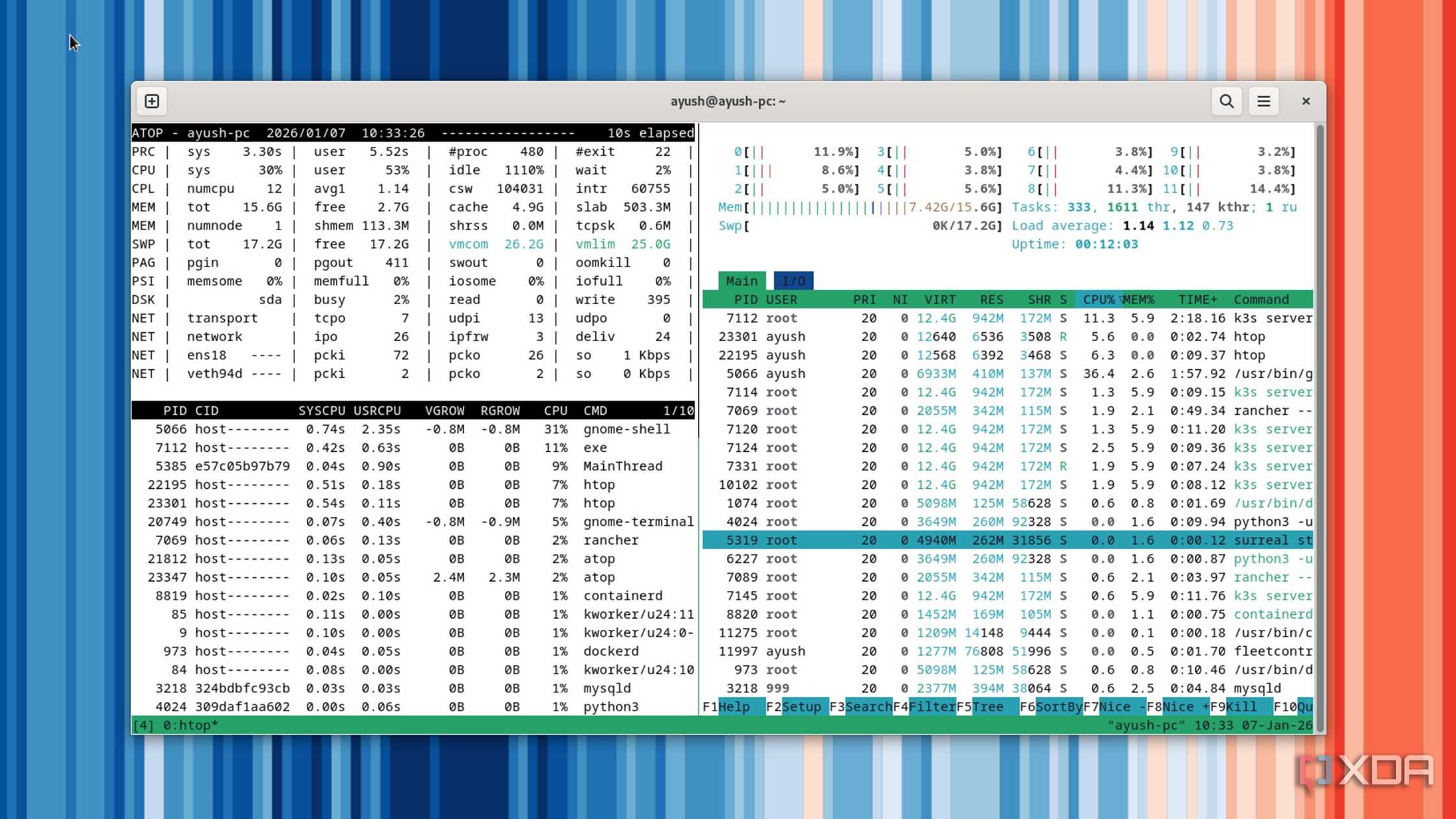 Atop Examples 6 CLI tools I install before anything else on a new Linux machine