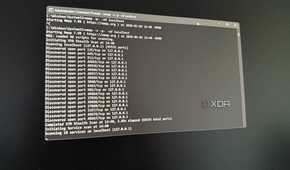 A photo of a cmd window showing nmap running