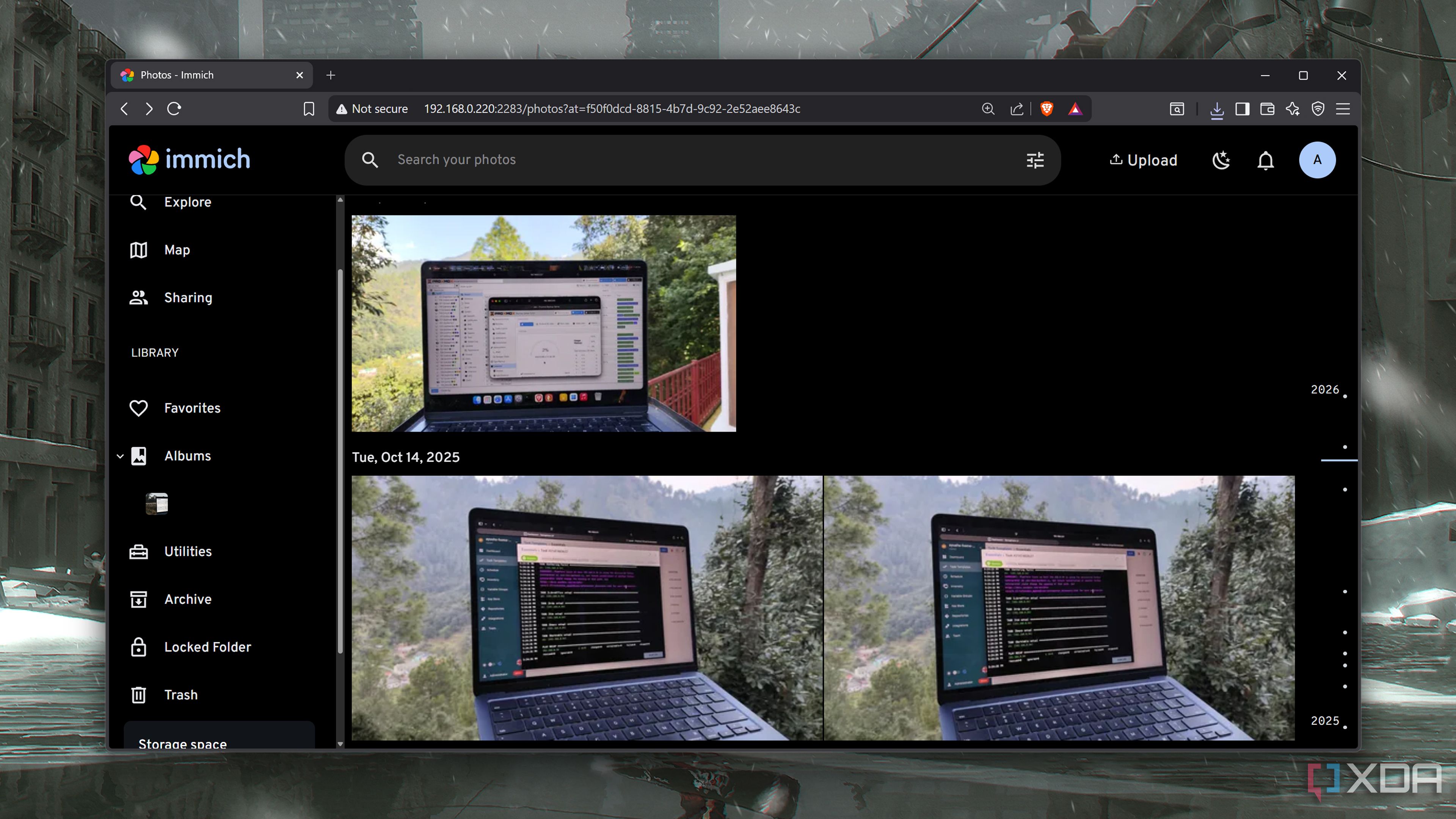 Viewing images on Immich