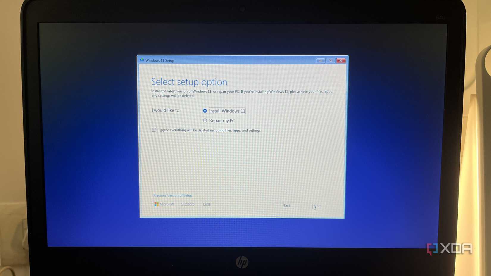 Windows 11 seleccione la opción de configuración.