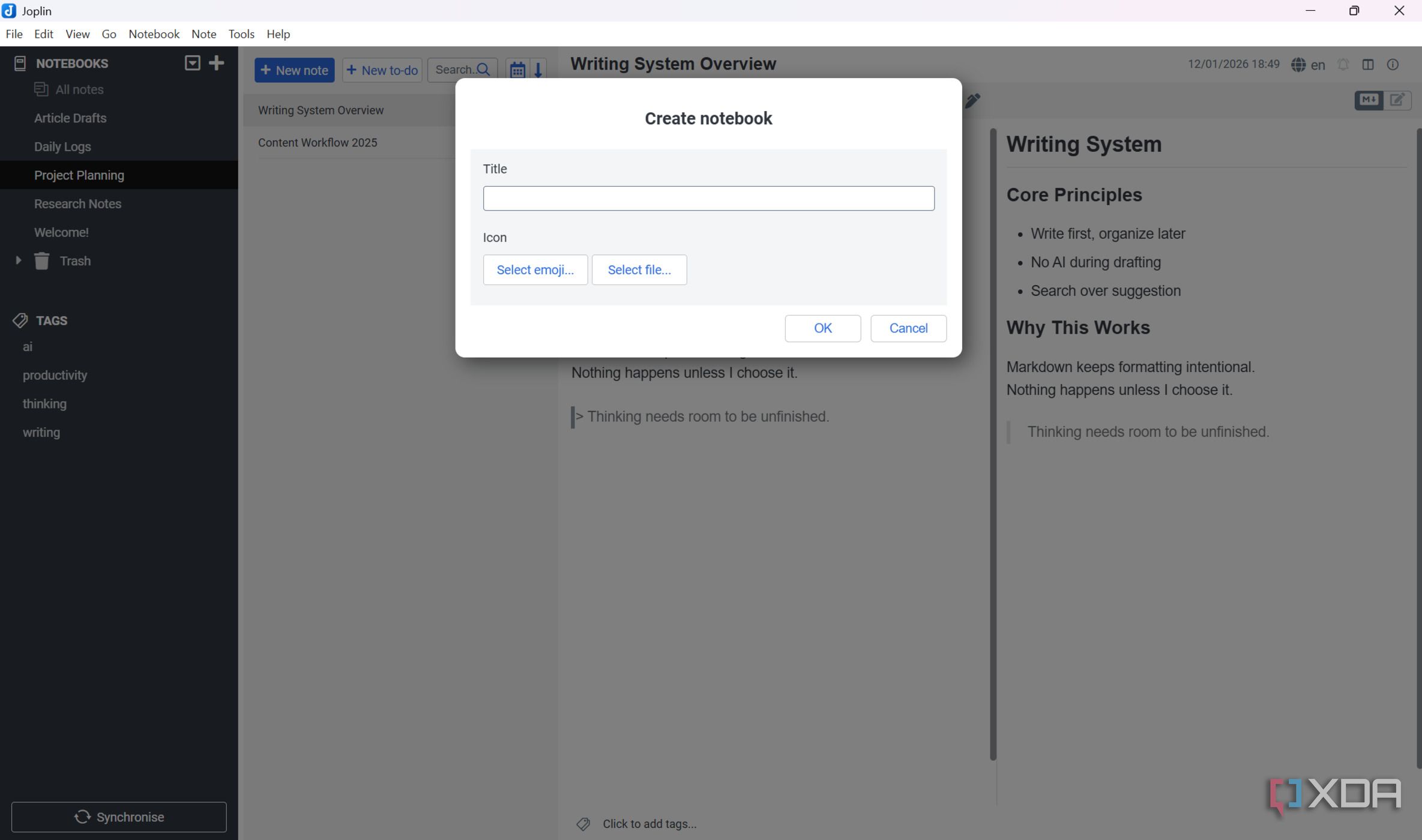 Why Joplin became my offline-first 'thinking notebook'