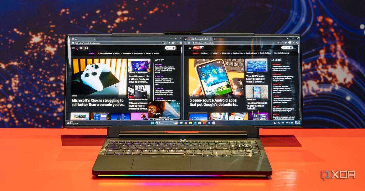 Lenovo Legion Pro Rollable laptop expanded view