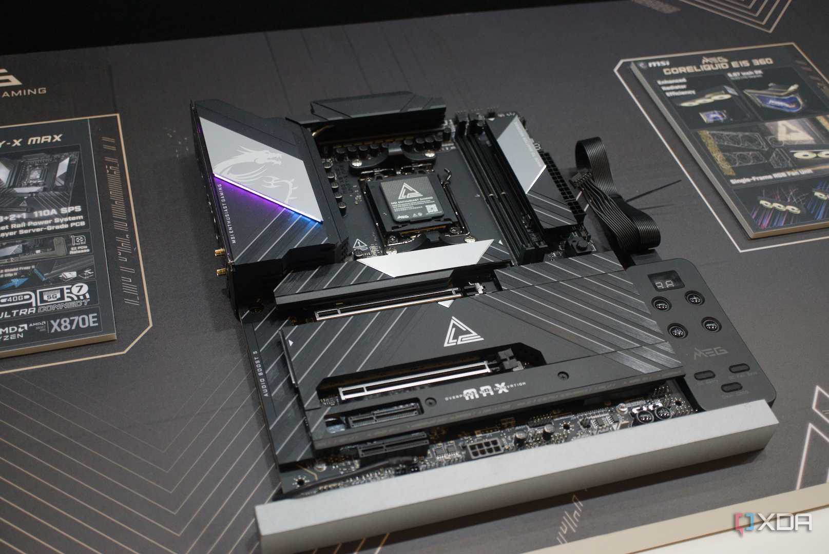 An image of the MSI MAG X870-E Max motherboard.