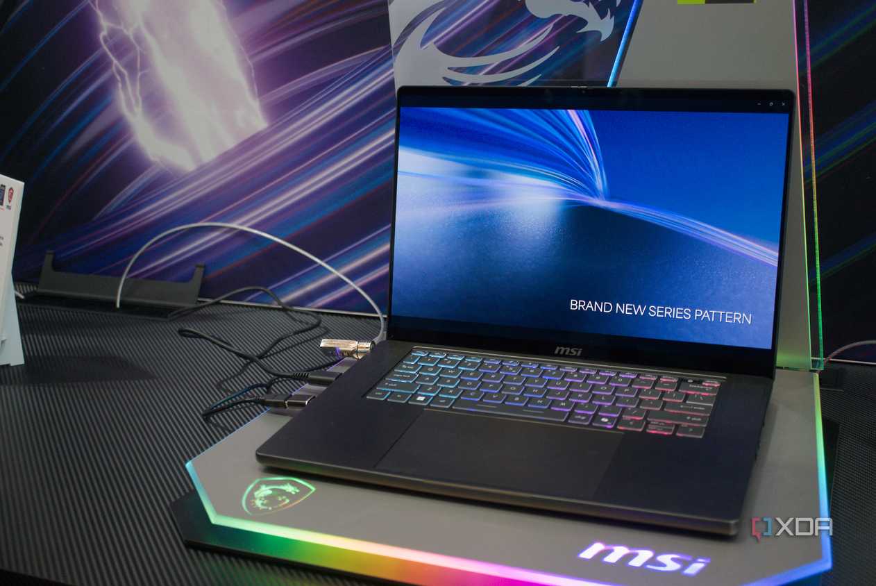 An image of the MSI Stealth 16 AI laptop.
