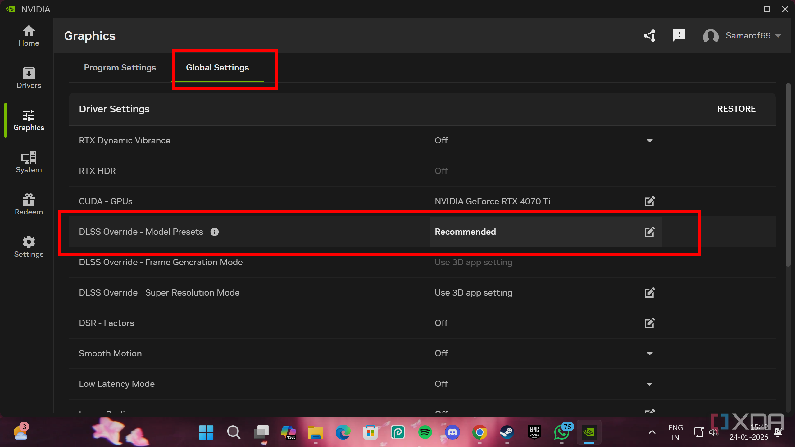 nvidia-app-dlss-model-preset-override