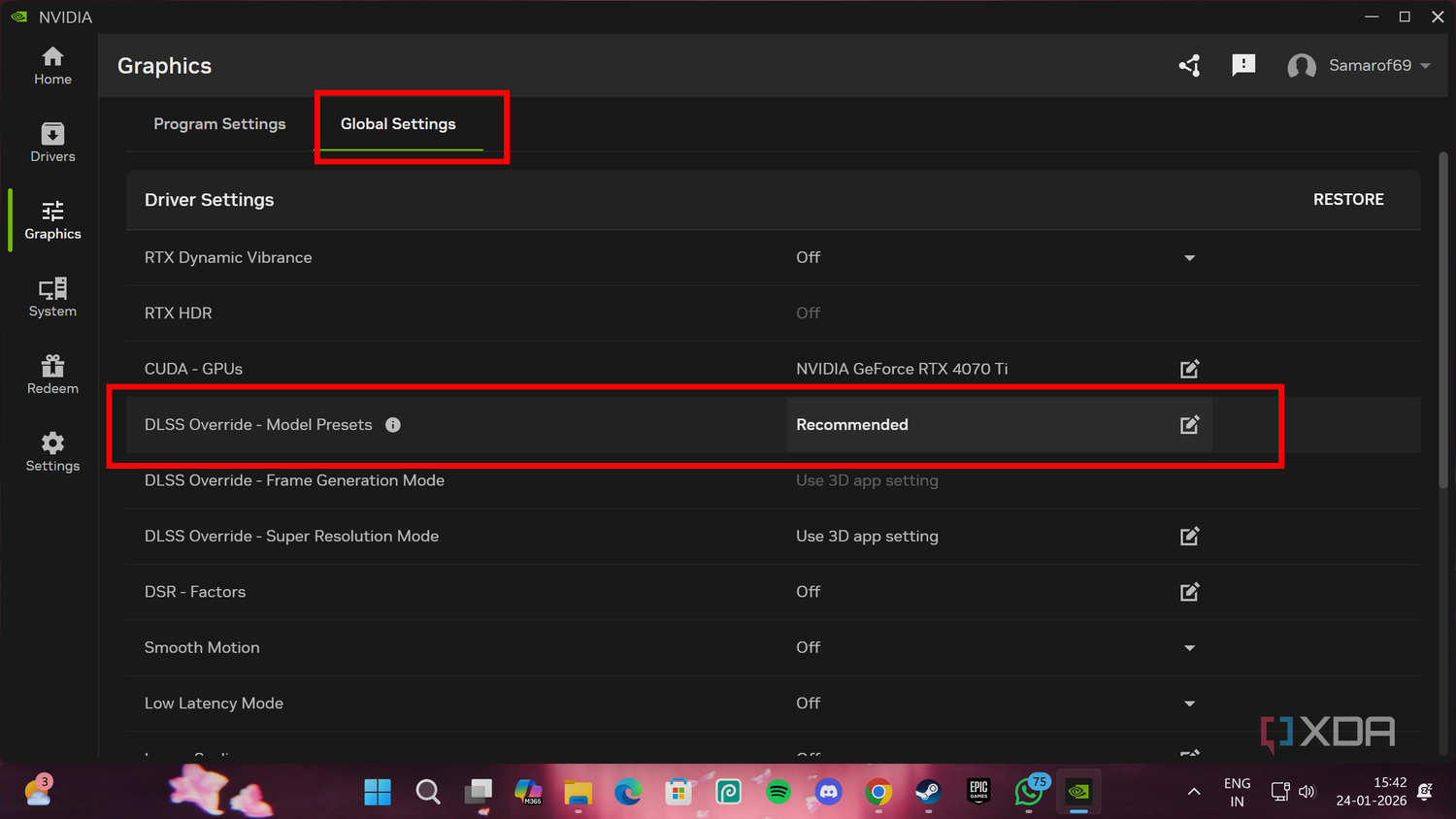 nvidia-app-dlss-model-preset-override