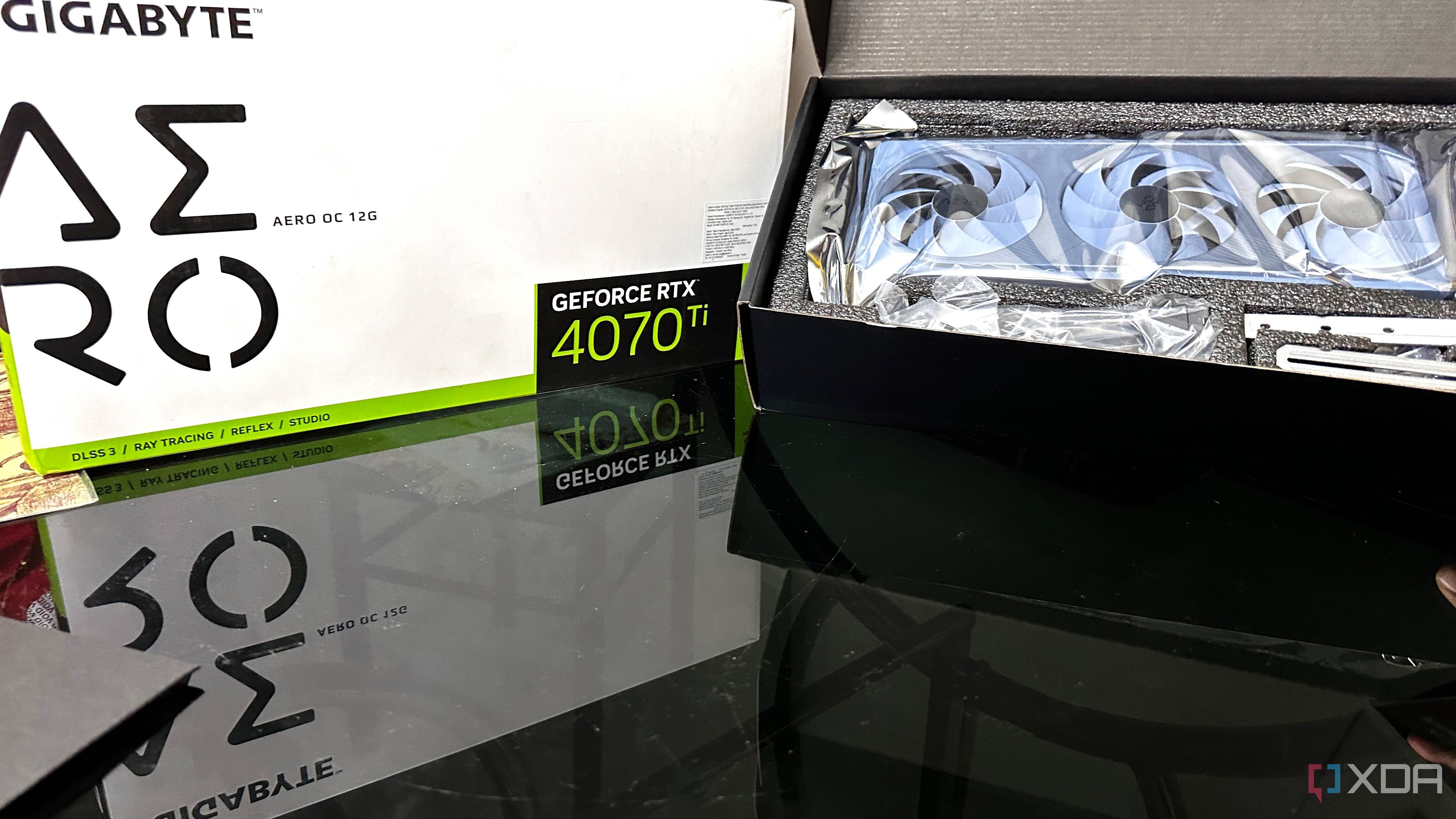 An Nvidia RTX 4070 Ti Gigabyte Aero.