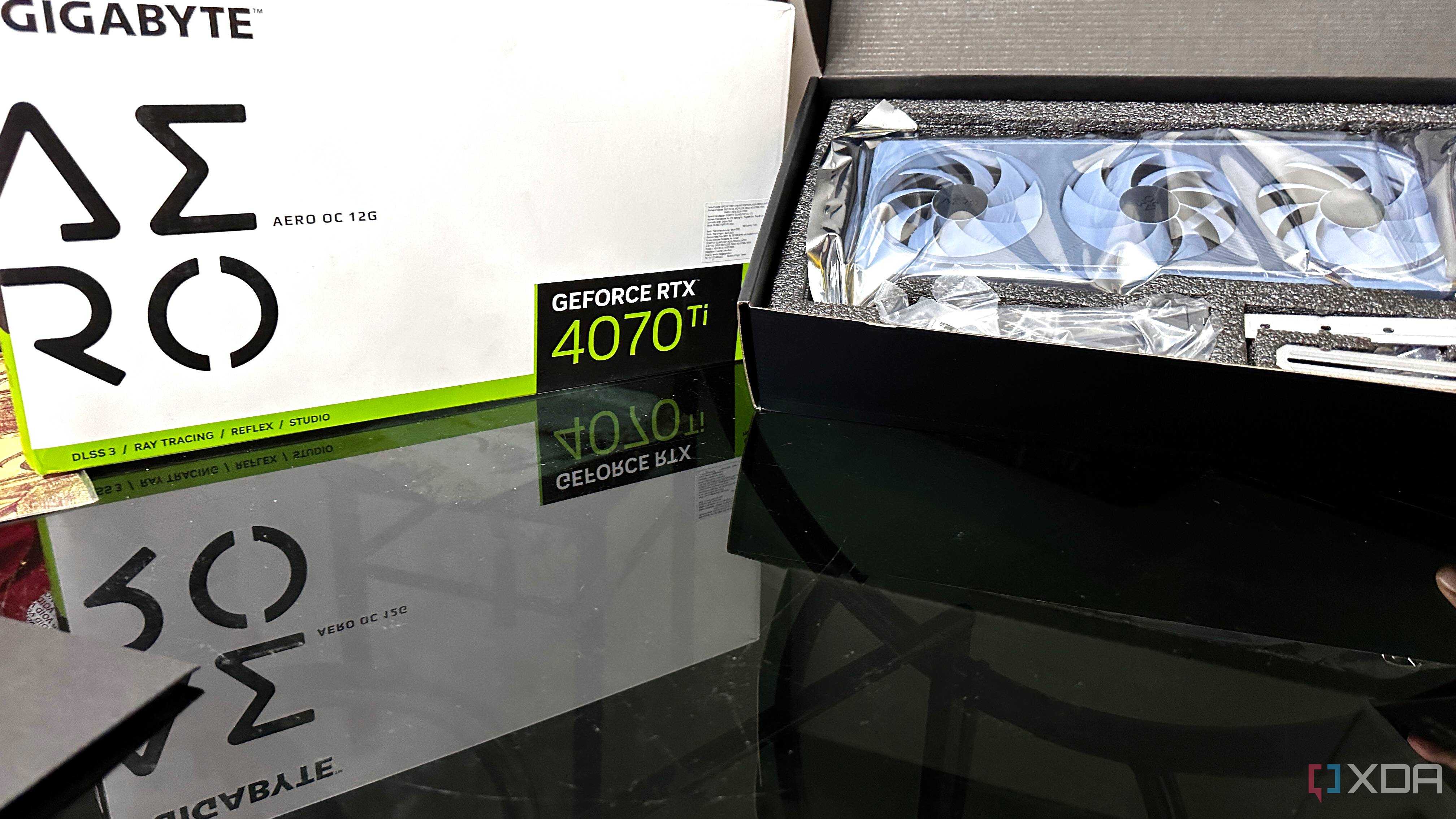 An Nvidia RTX 4070 Ti Gigabyte Aero.