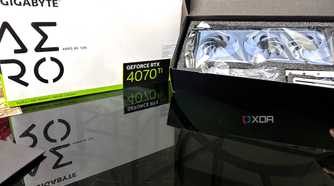 An Nvidia RTX 4070 Ti Gigabyte Aero.