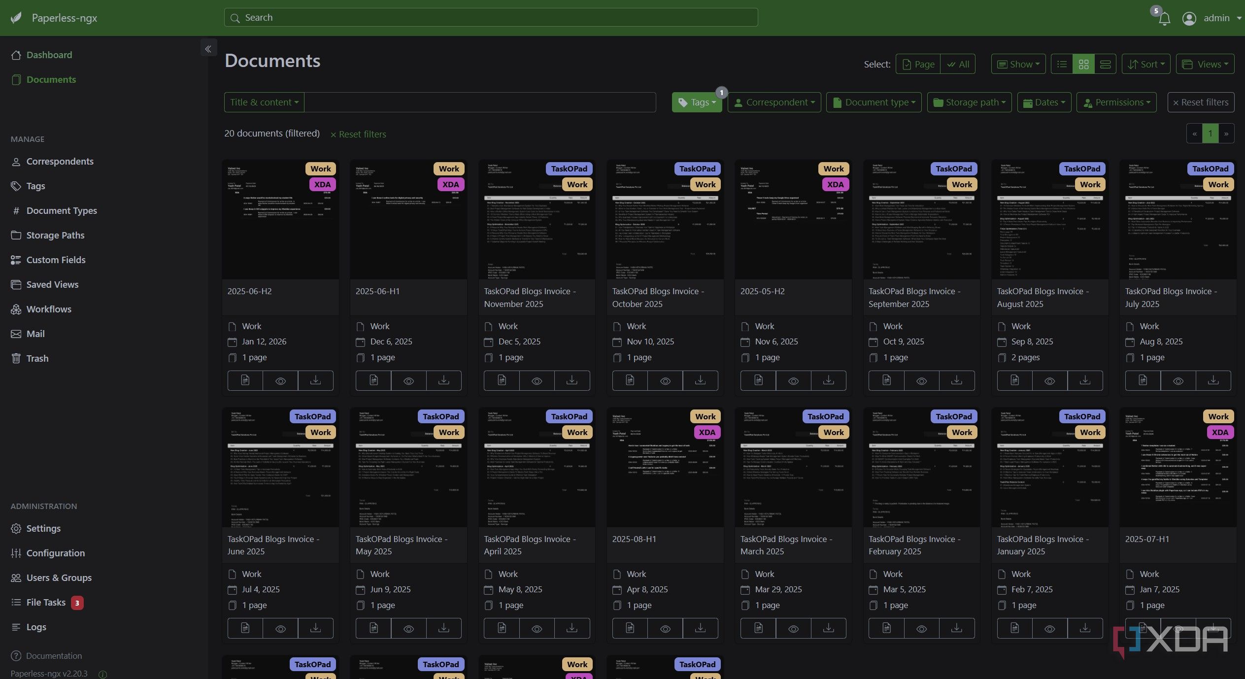 Paperless-ngx client record 