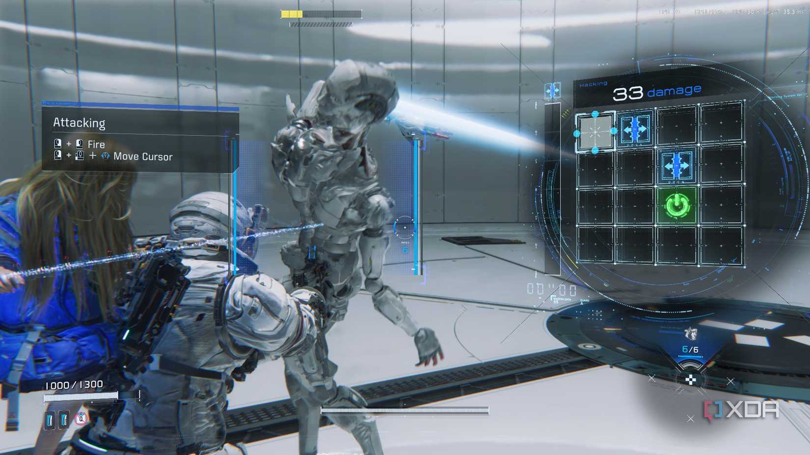 A gameplay screenshot from Pragmata Sketchbook.