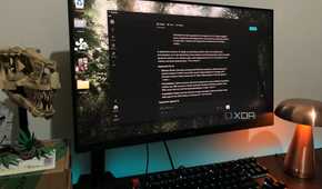 Prompting perplexity on desktop pc, lego and lamp in view