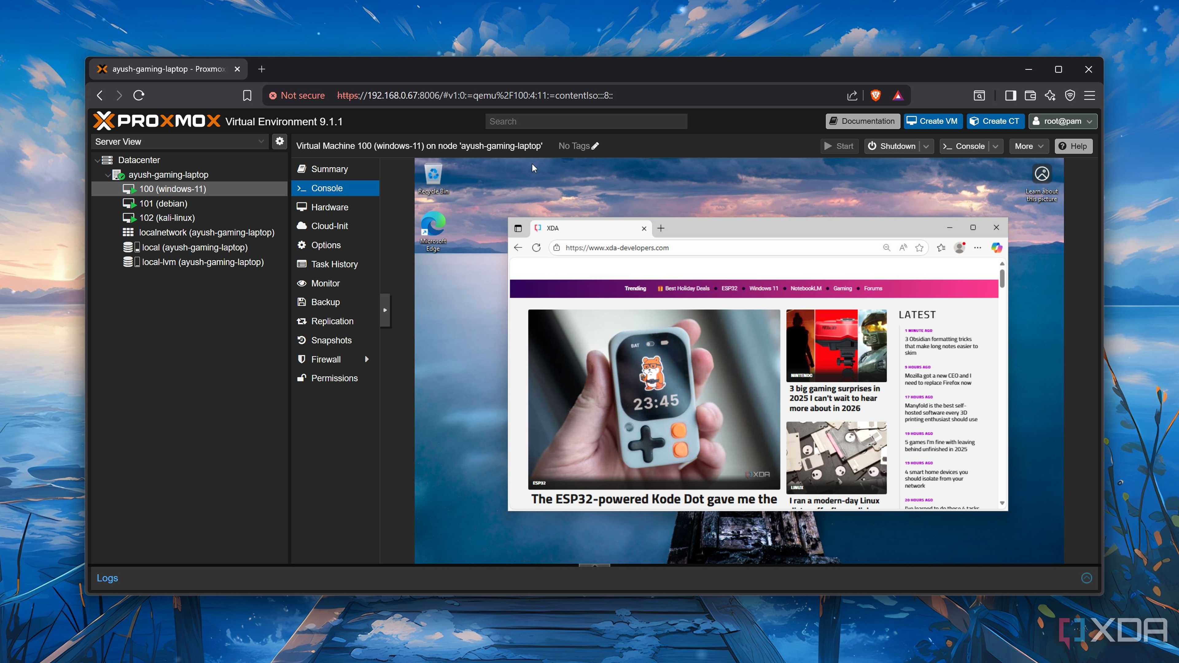 Running Windows 11 in a Proxmox VM