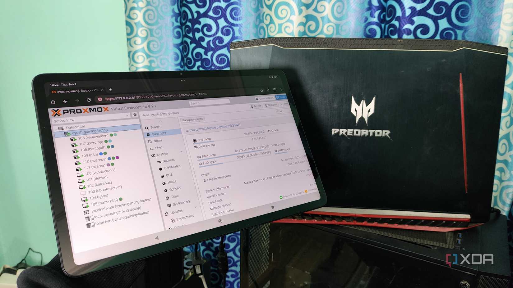 Chạy Proxmox trên laptop gaming