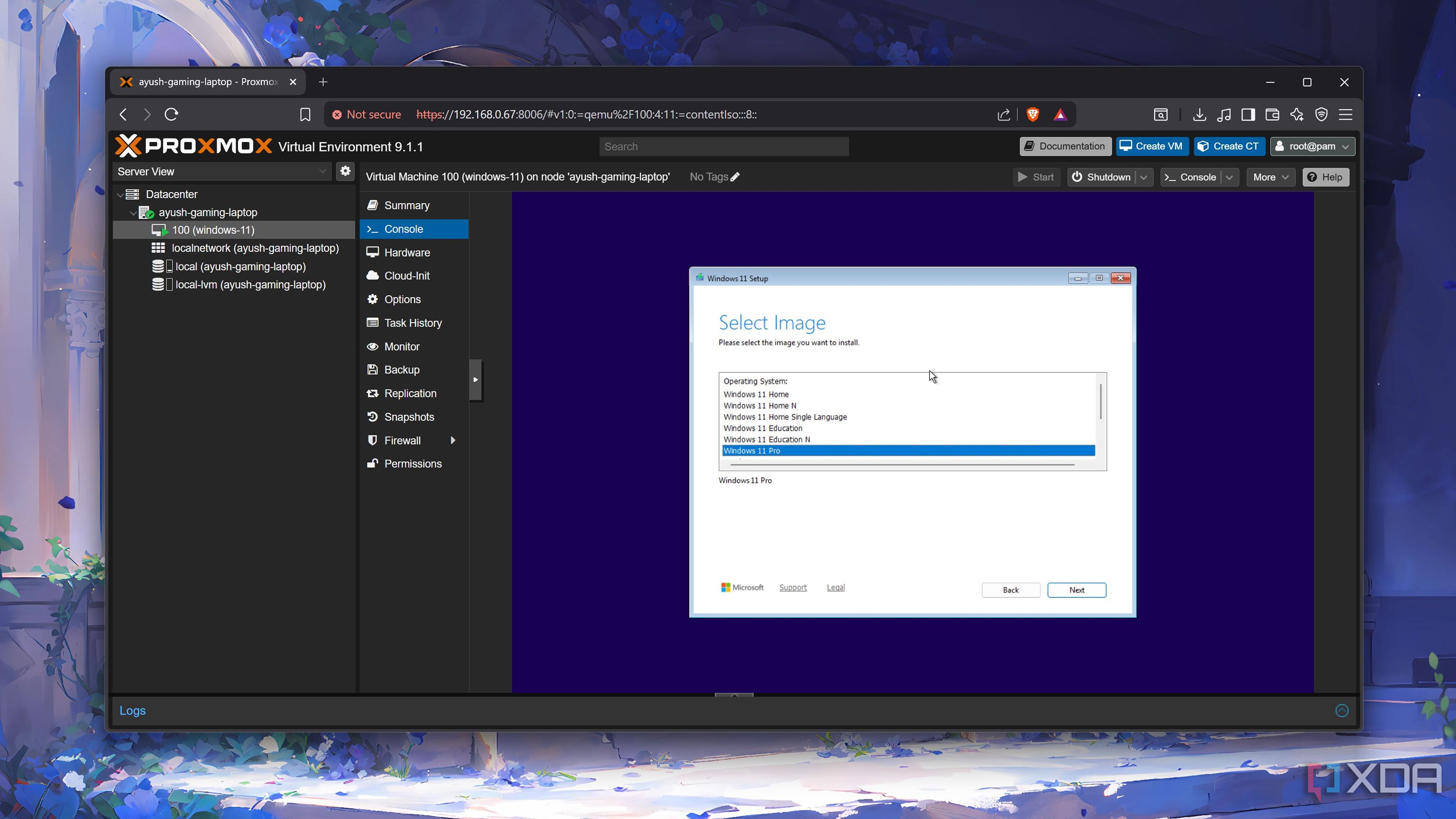Installing Windows 11 on a VM in Proxmox