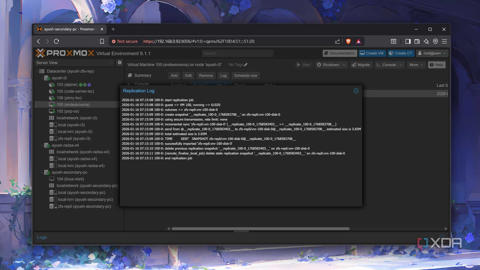I was short on Proxmox nodes, so I used ZFS replication to save my home ...