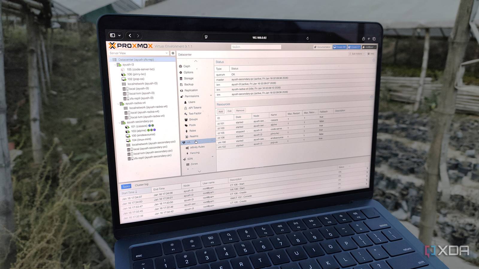 I was short on Proxmox nodes, so I used ZFS replication to save my home lab's uptime