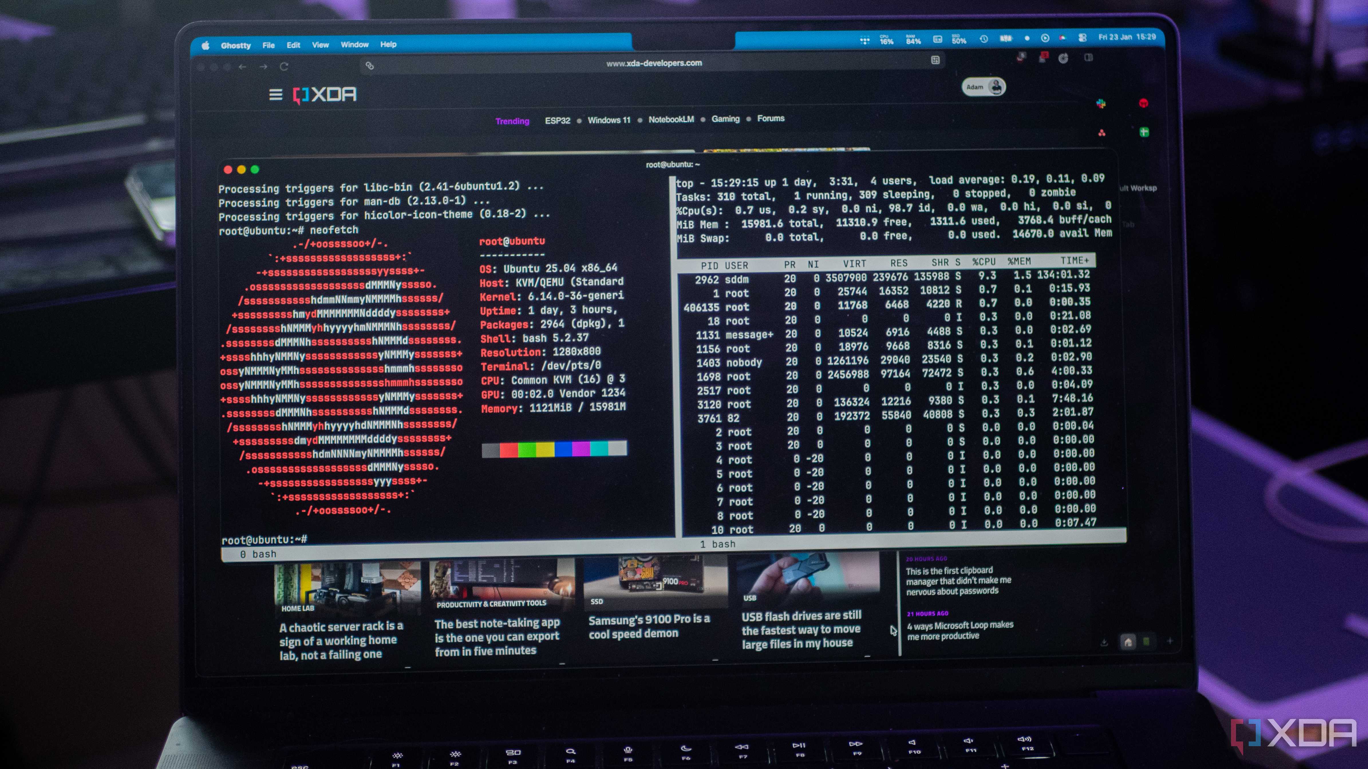 Ghostty Linux Rice I broke my Linux install on purpose to learn how to recover it