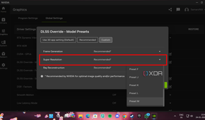 selecting-dlss-preset-in-nvidia-app