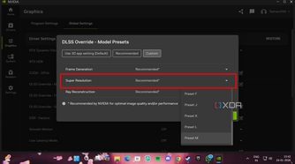 selecting-dlss-preset-in-nvidia-app