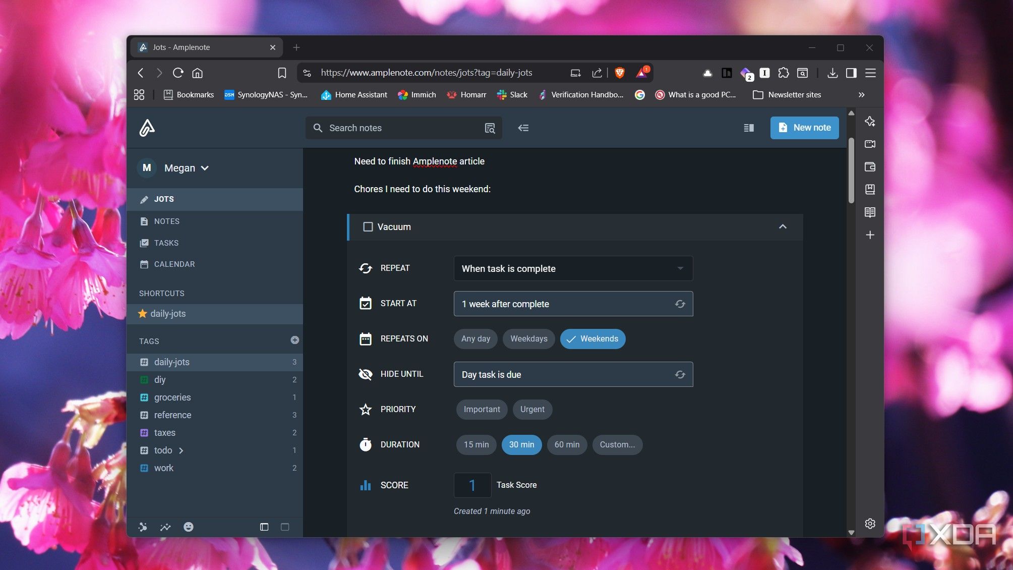 Amplenote fixed my chaotic to-do list thanks to its score system
