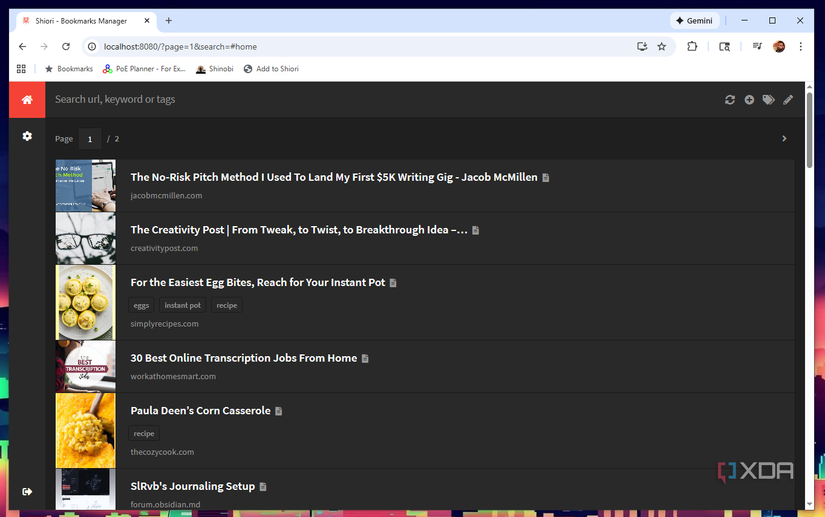 Shiori es un administrador de marcadores autohospedado. 