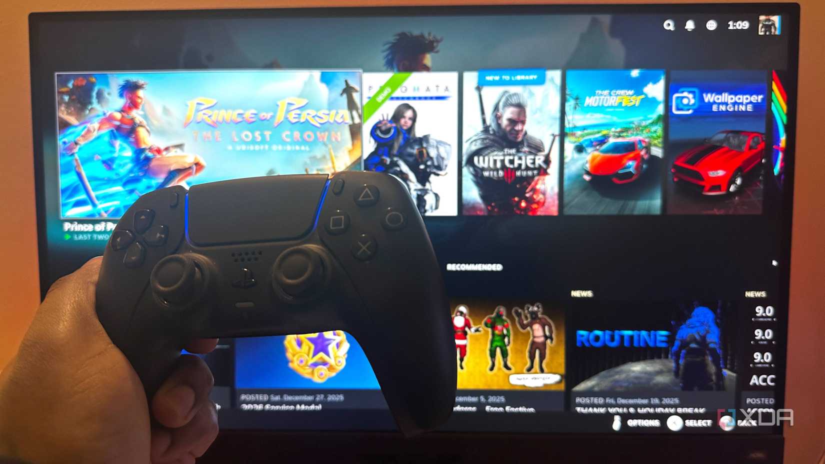 sony dualsense with steam big picture mode