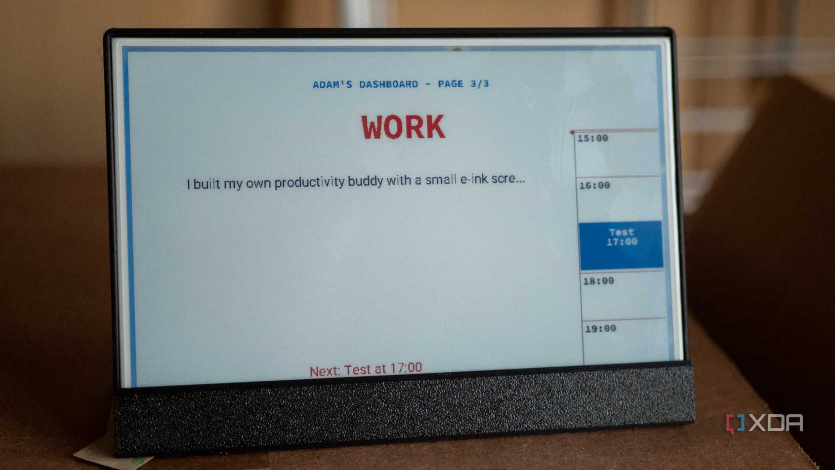 Página de trabajo en la pantalla Spectra 6 Seeed Studio de 7,3 pulgadas