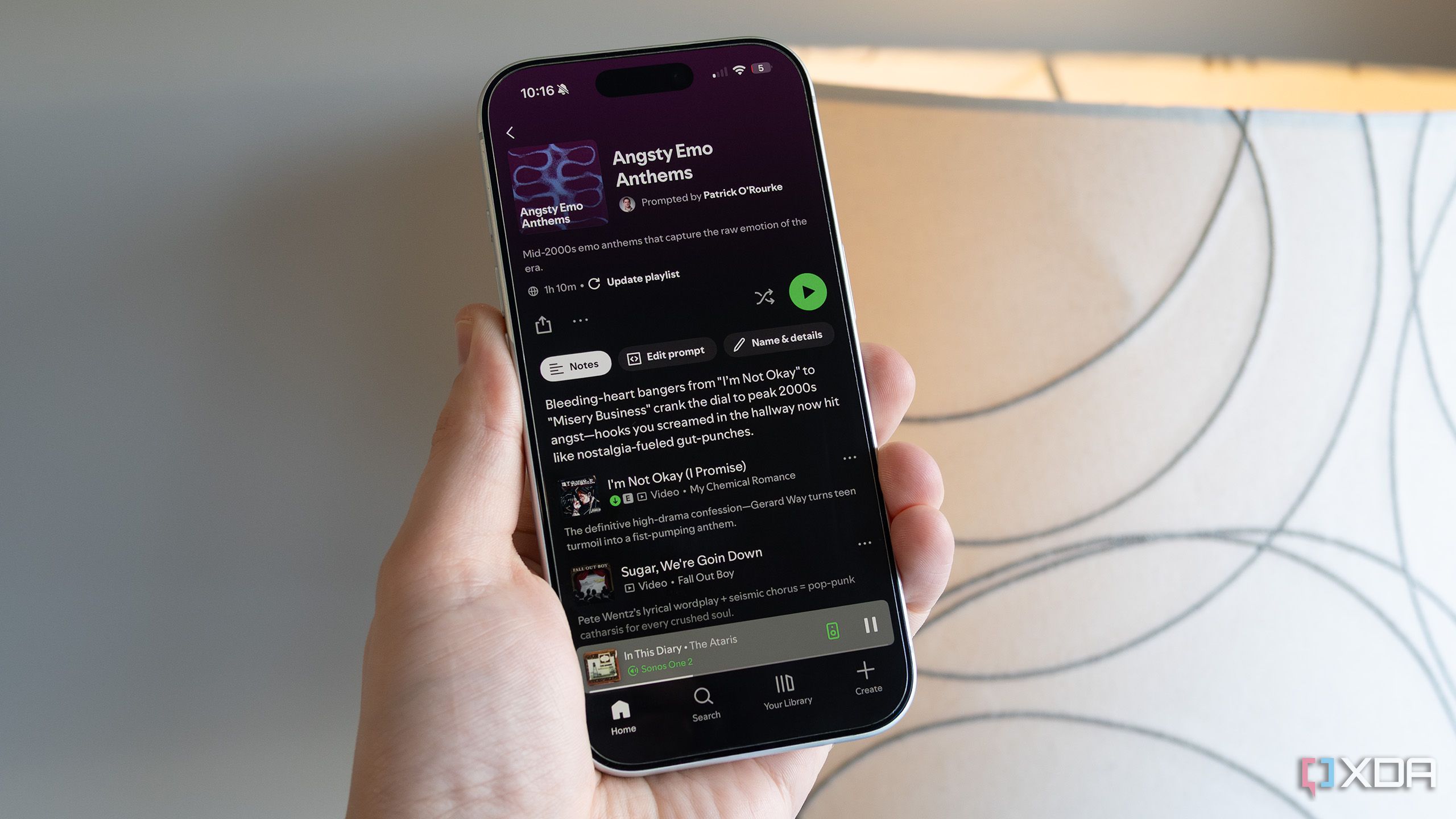 Spotify's new Prompted Playlists feature 