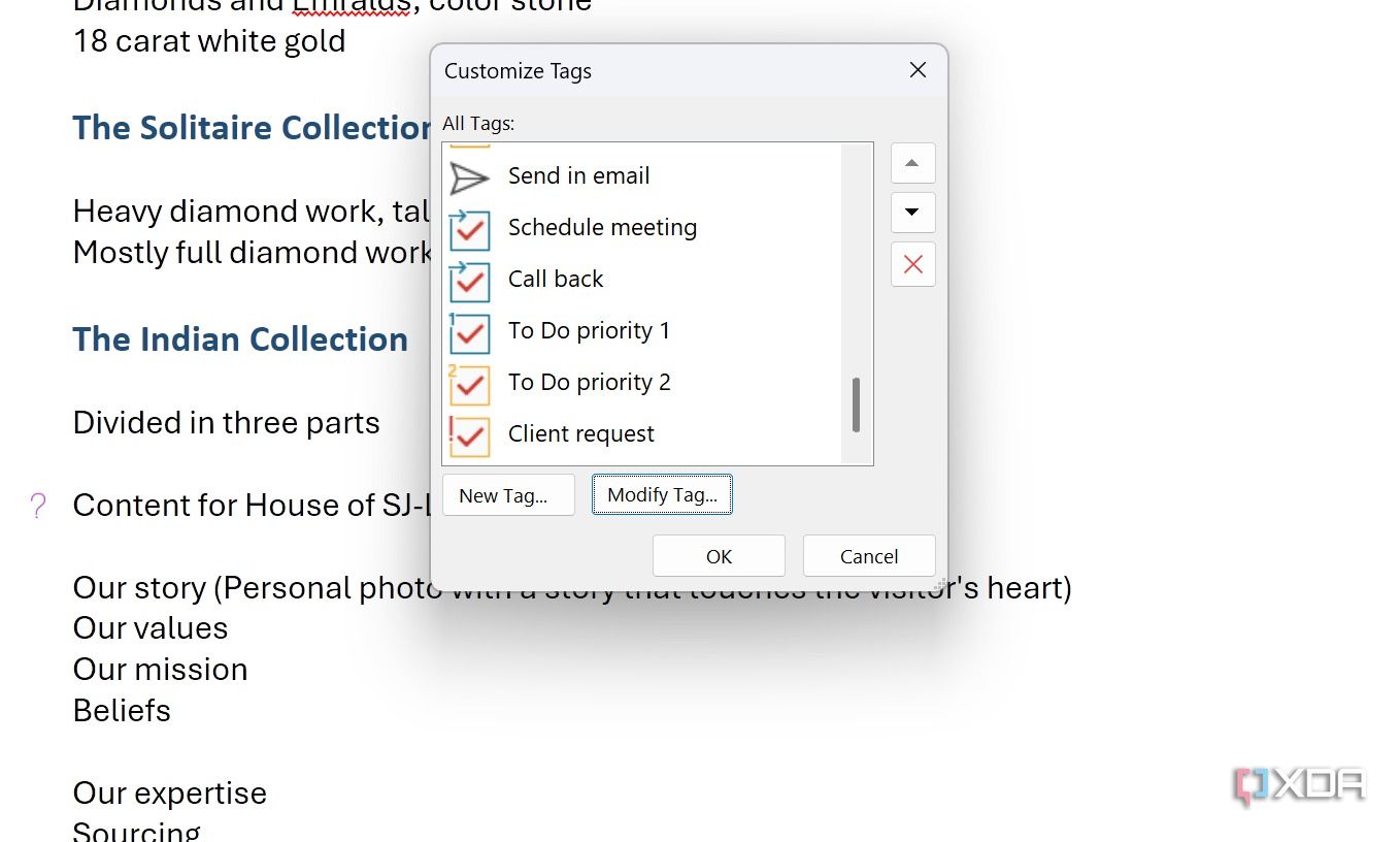 I started using tags in OneNote and I should have sooner
