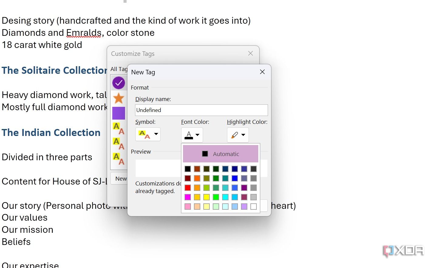I started using tags in OneNote and I should have sooner
