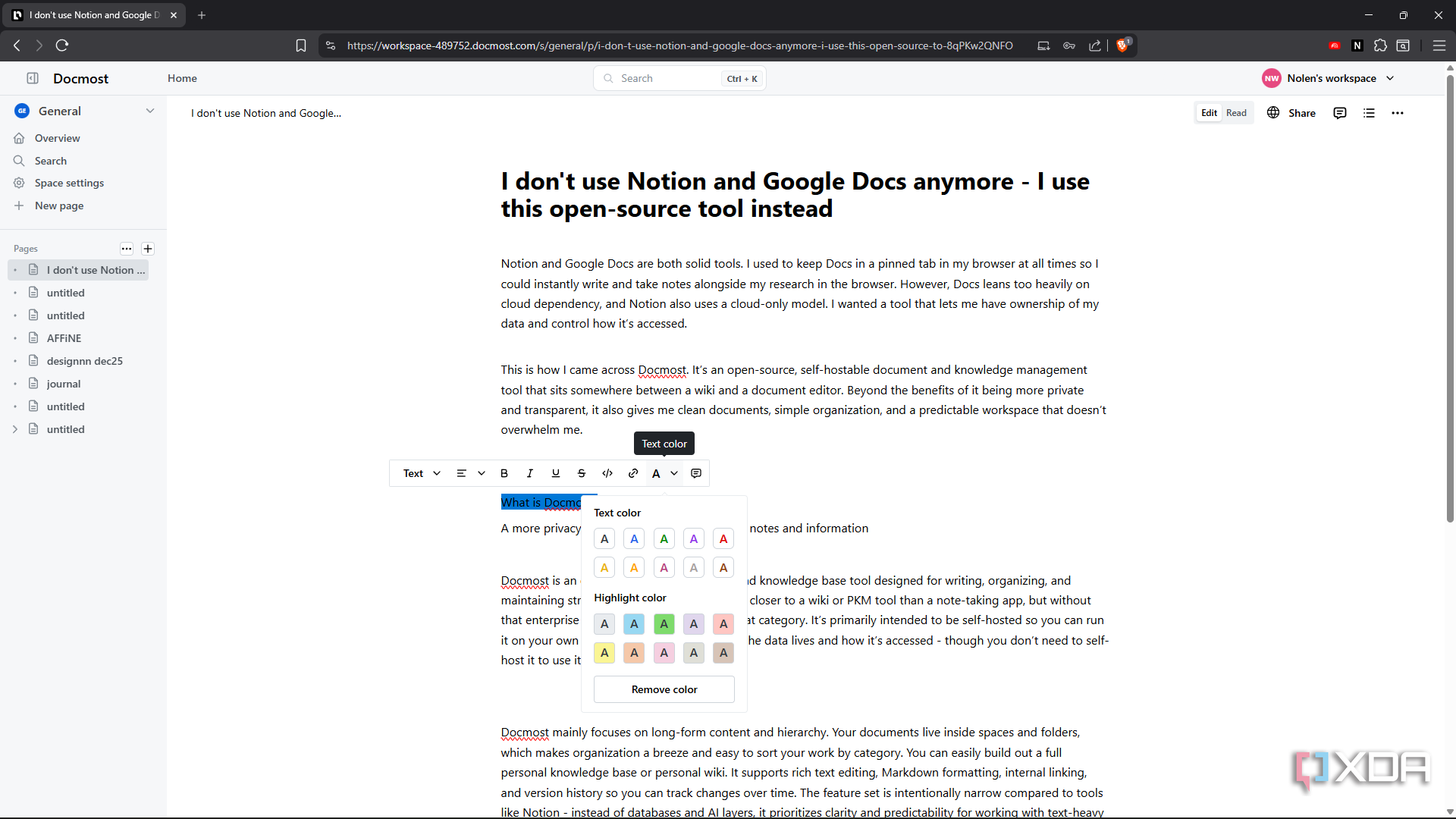 I don't use Notion and Google Docs anymore — I use this open-source ...