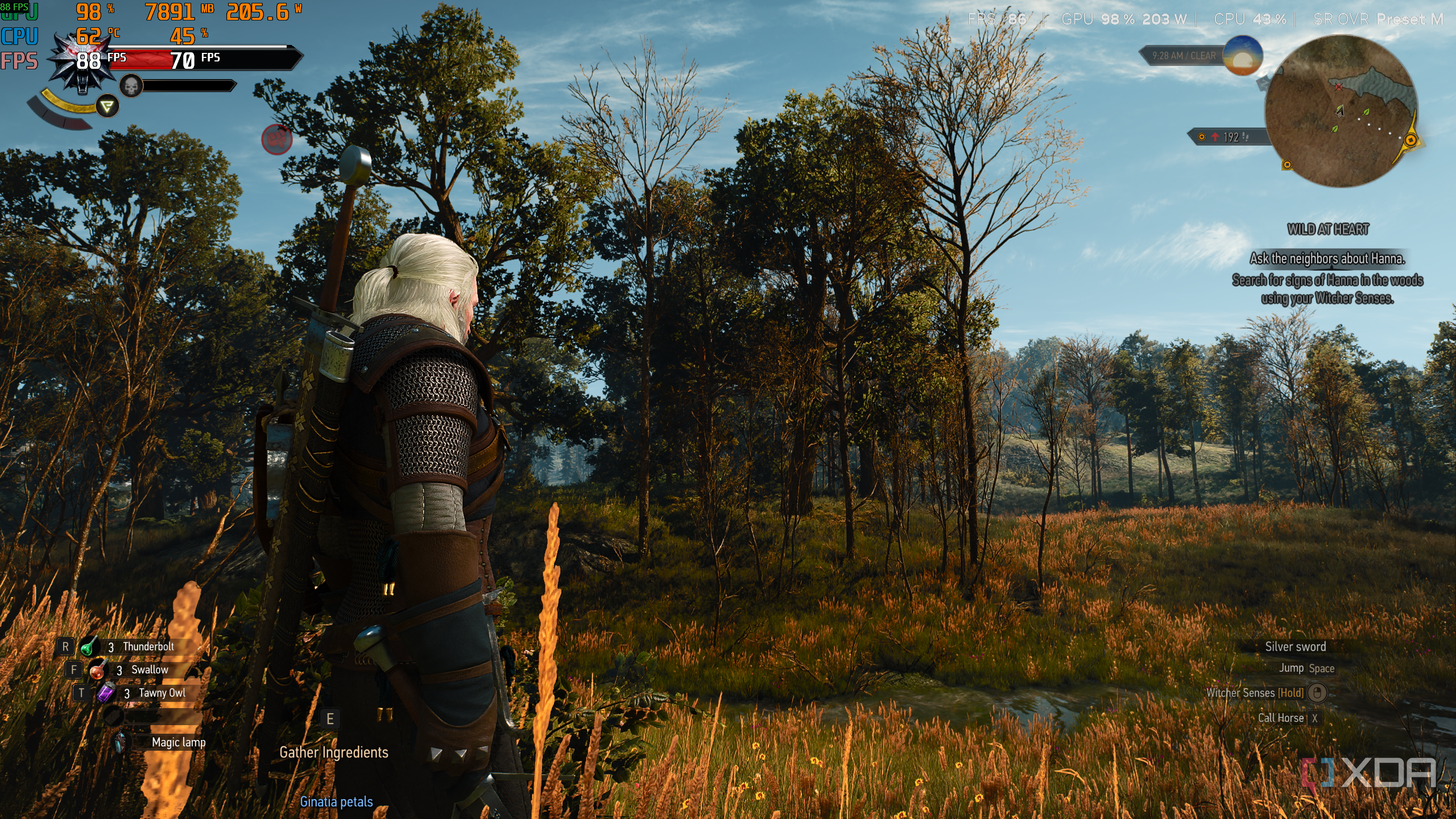 The Witcher 3 running on DLSS 4.5.