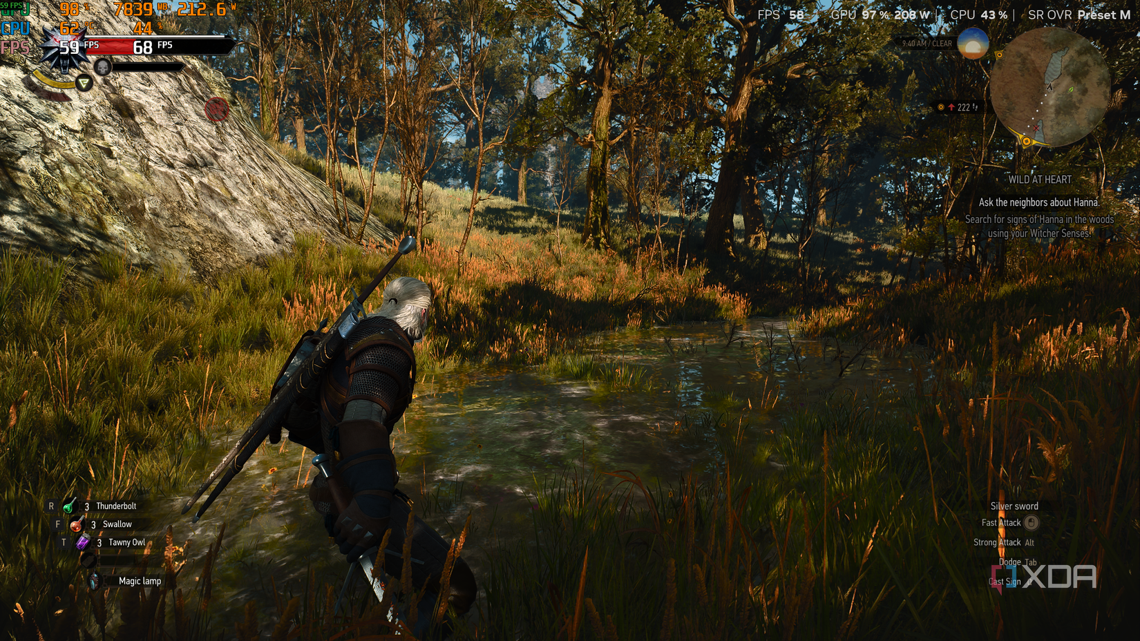 The Witcher 3 while using DLSS 4.5.
